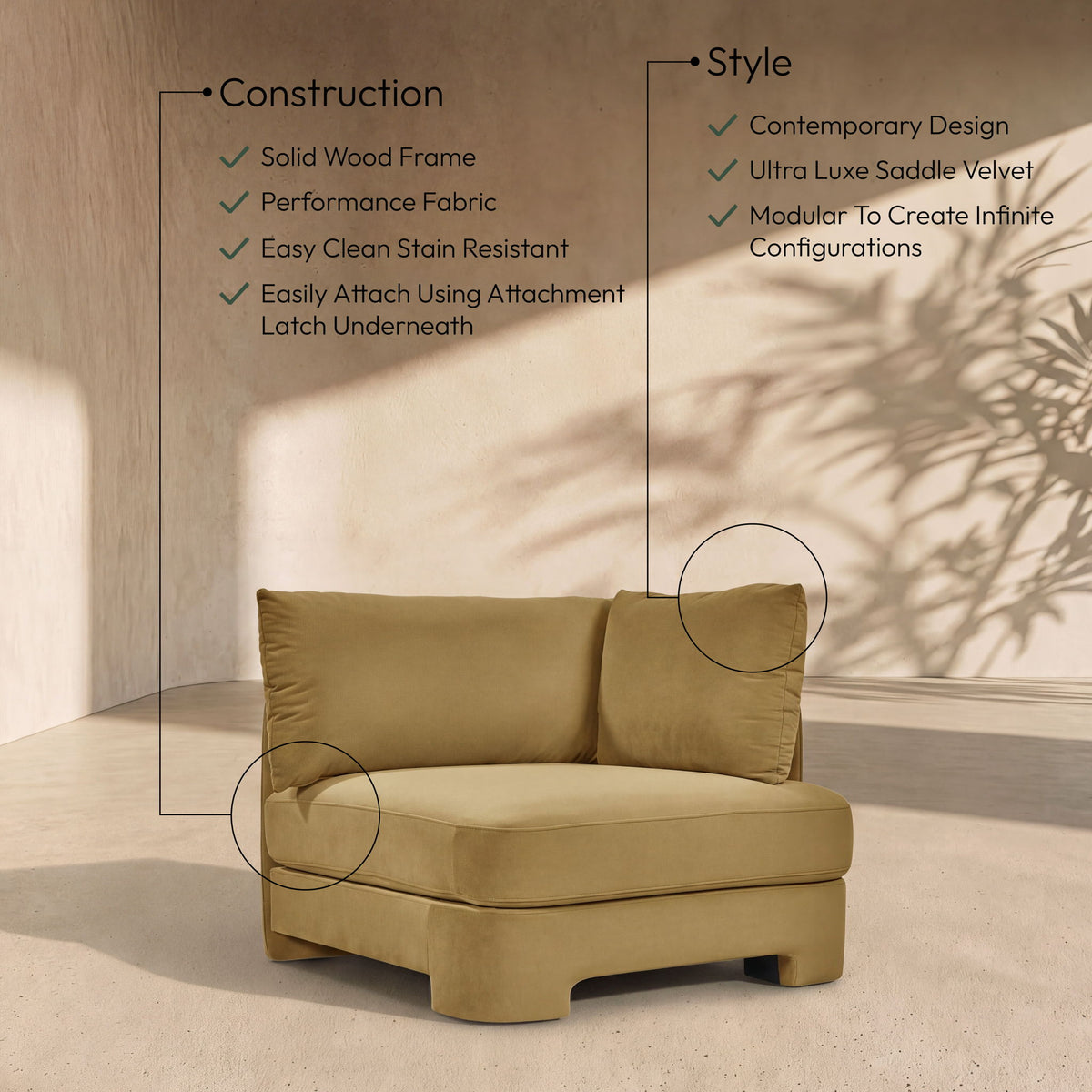 Hammond - Velvet Performance Fabric Upholstered Chair