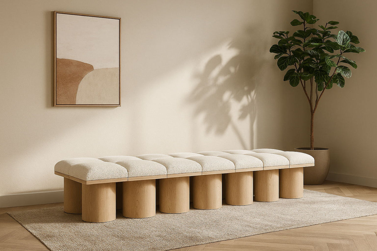 Pavilion - 14 Piece Modular Bench With Natural Base