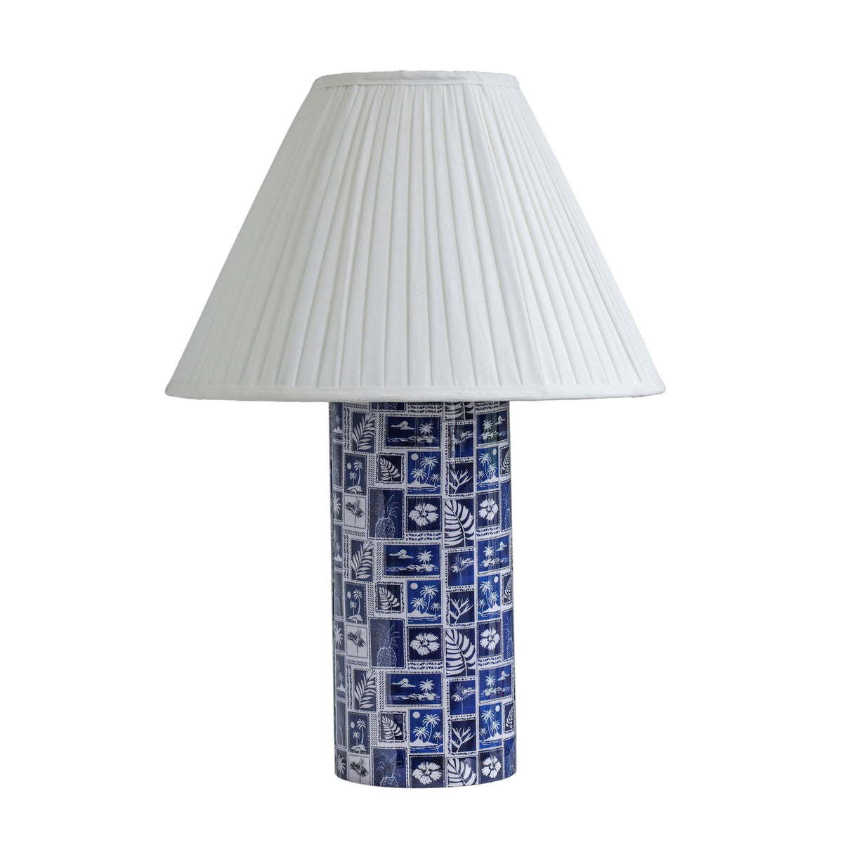 Stamp - Pleated Table Lamp - Blue