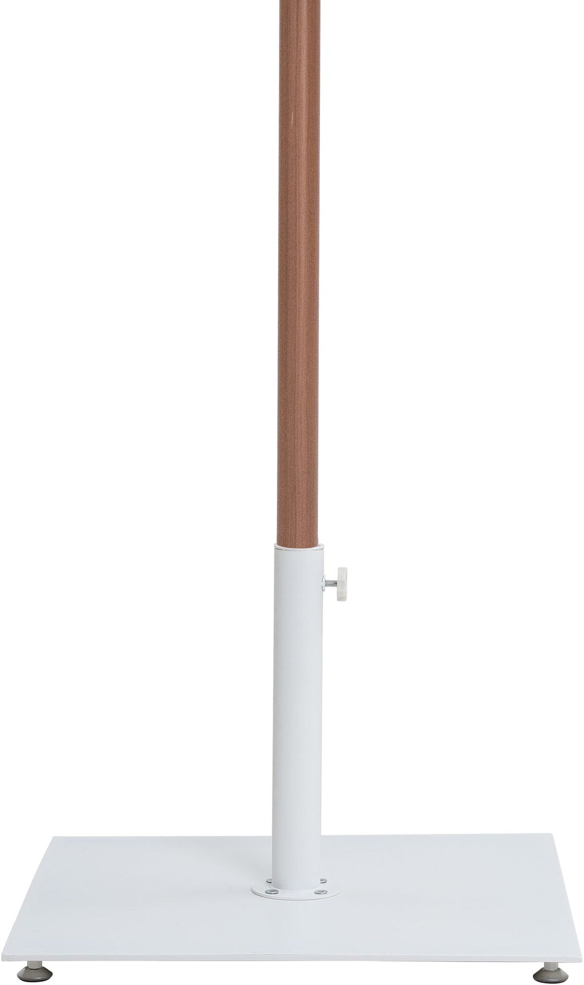 Amalfi - Aluminum Patio Umbrella - White Base / Light Brown Pole
