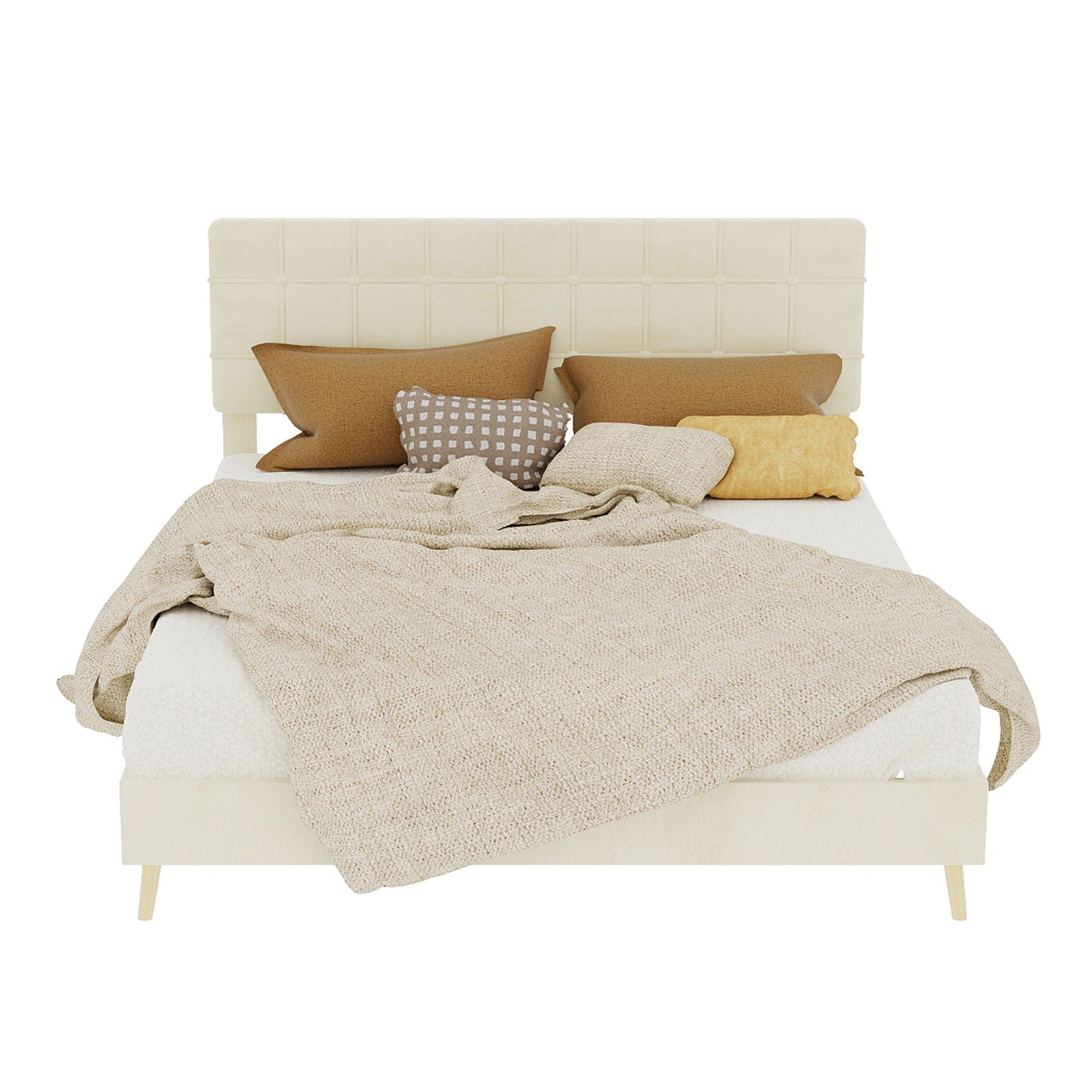 Yungan Lingge Minimalist Soft Pack Headboard Bed