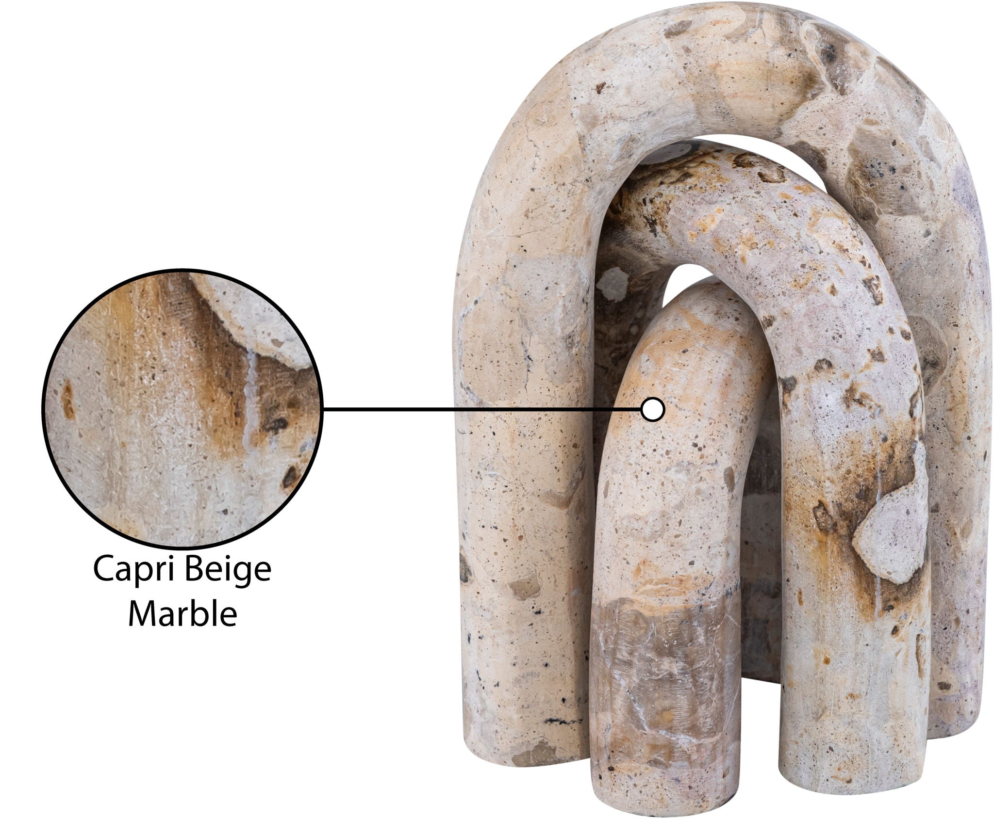 Arco - 3 Piece Marble Decorative Object