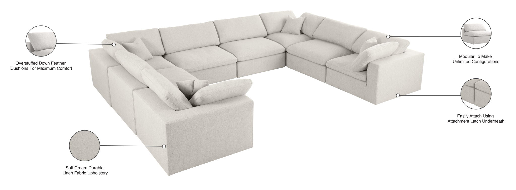 Serene - 8 Piece Modular Sectional