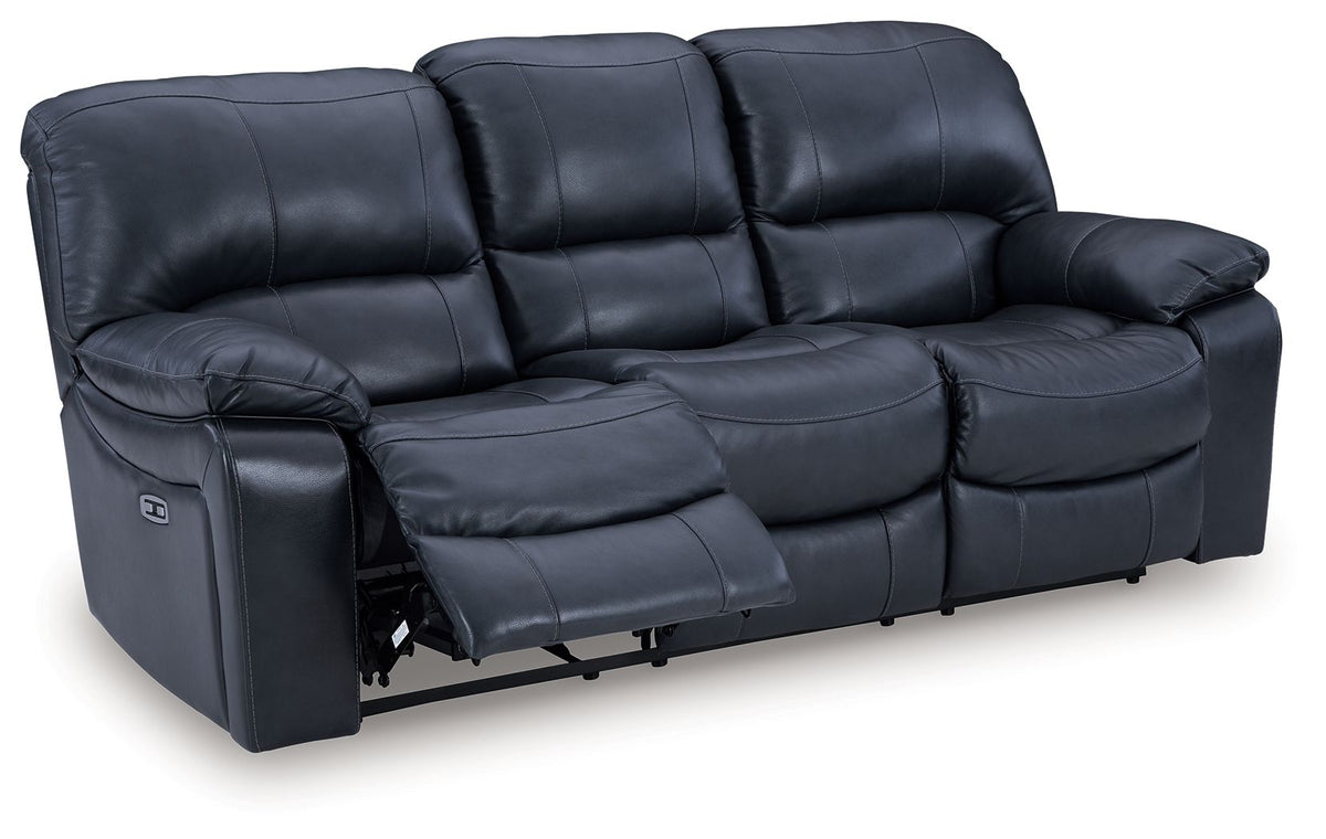 Leesworth - 3 Pc. - Power Reclining Sofa, Power Reclining Loveseat, Power Rocker Recliner - Ocean