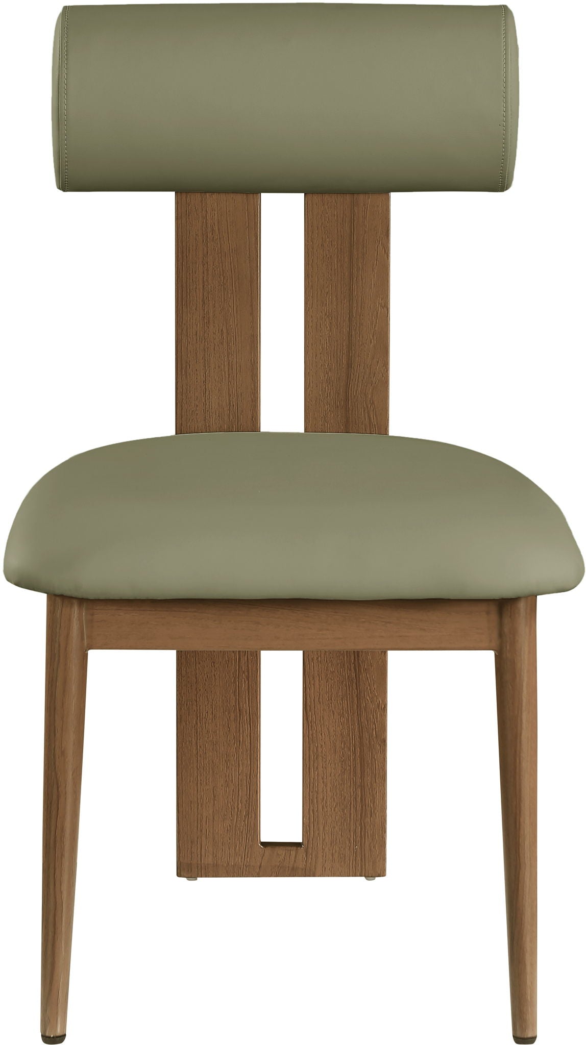 Dario - Faux Leather Dining Chair With Brown Frame (Set of 2)