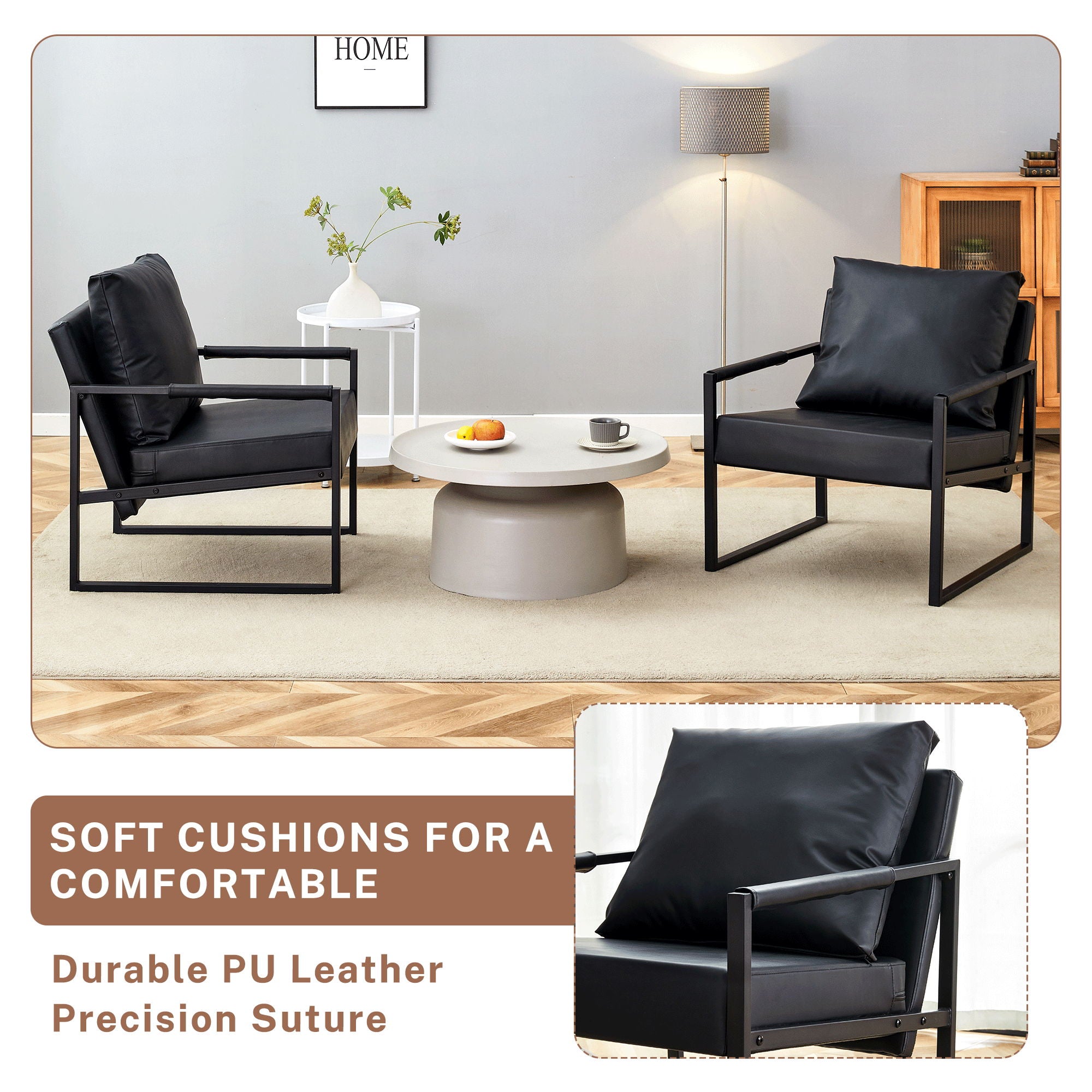 Classic And Metal Frame Sofa, Ergonomically Designed, A Perfect Blend Of Modern And Industrial Styles
