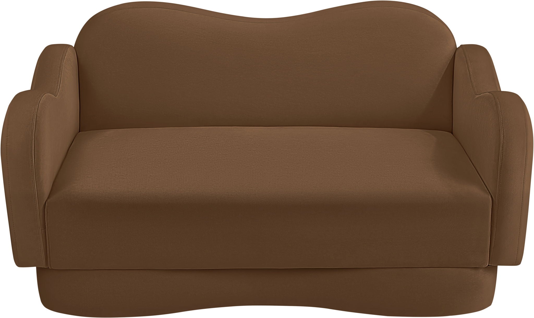Bloom - Velvet Loveseat - Saddle