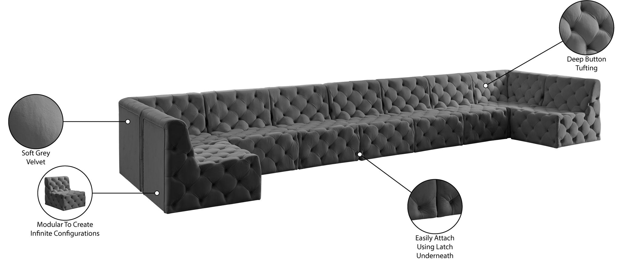 Tuft - 9 Piece Modular Sectional