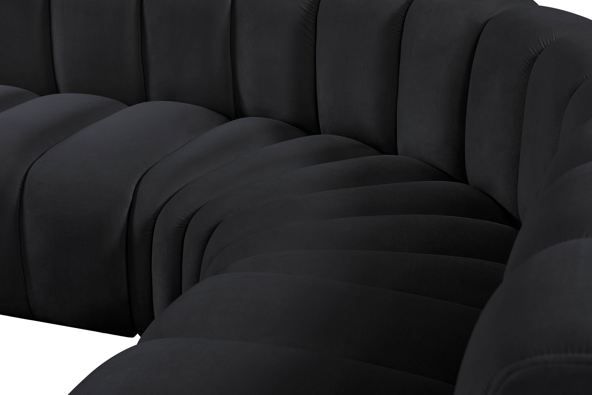 Arc - Velvet 5 Piece Corner Modular Sofa