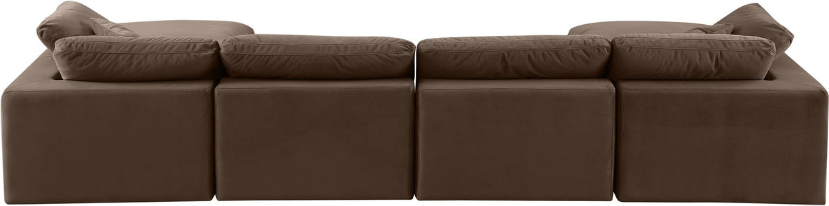 Comfy - 6 Piece Velvet Modular Double Chaise Sectional