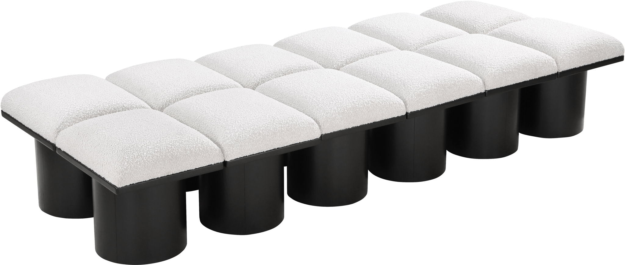 Pavilion - 12 Piece Modular Bench With Black Base