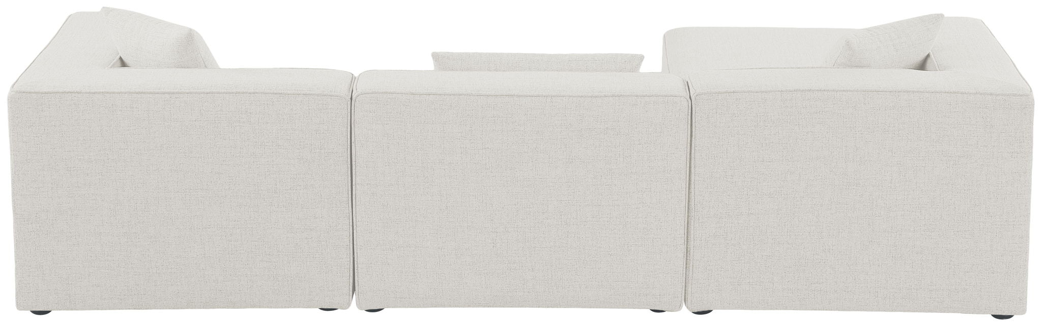 Cube - Linen 4 Piece Modular Sectional With Chaise
