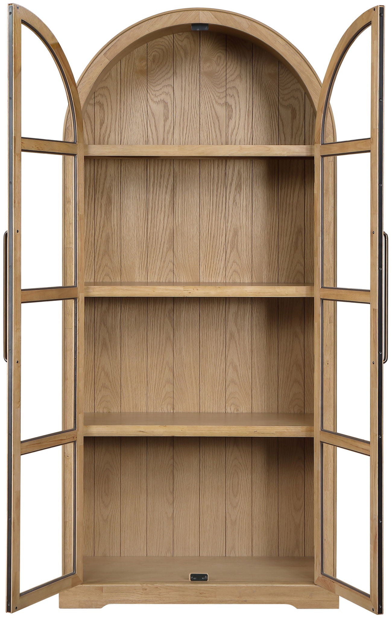 Corva - Solid Wood, Oak Veneer And Stainless Steel Storage Cabinet