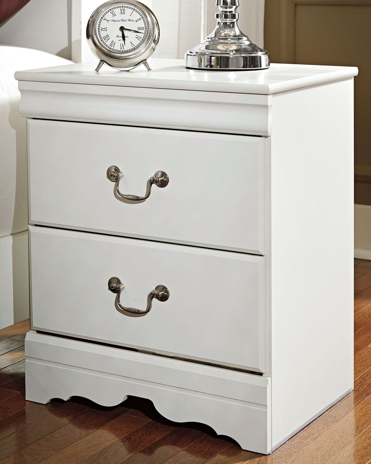 Anarasia - Two Drawer Night Stand - White