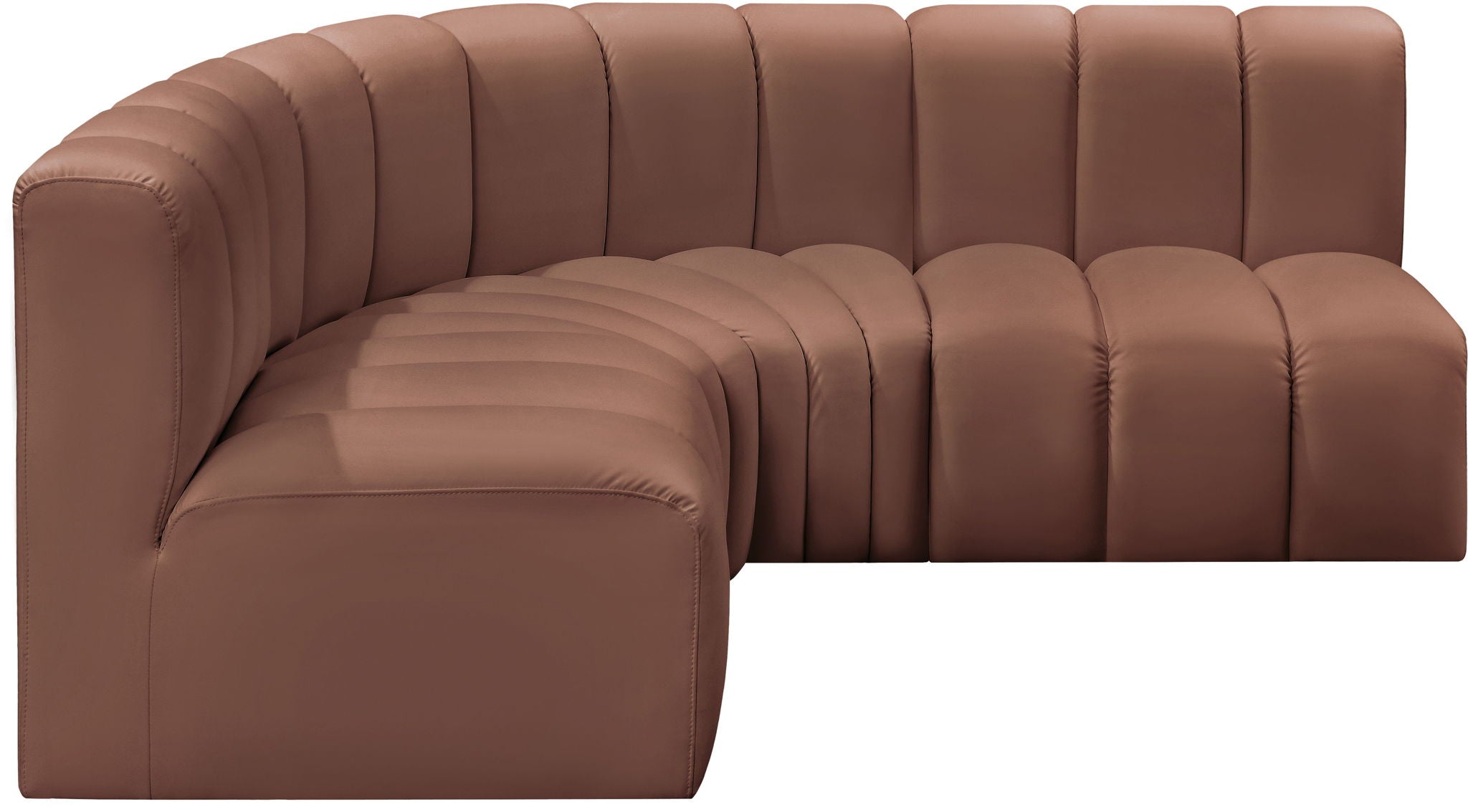 Arc - Faux Leather 4 Piece Corner Modular Sofa