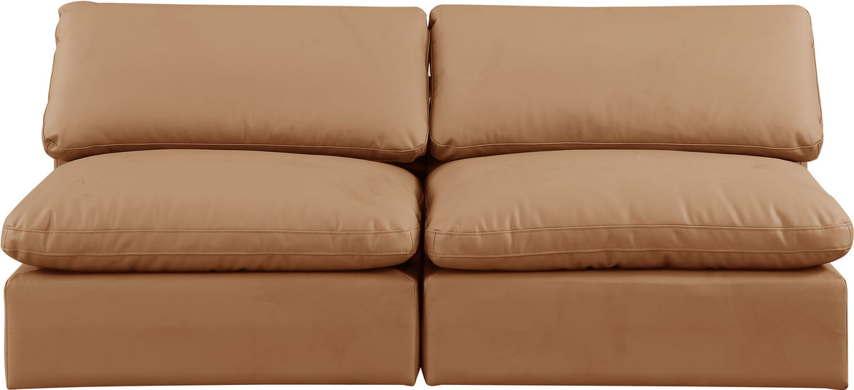 Comfy - Faux Leather Modular Armless Sofa 2 Seats