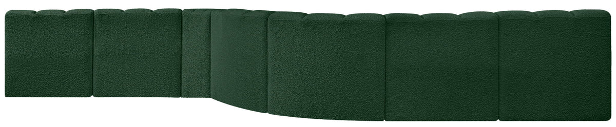 Arc - Boucle Fabric 8 Piece Curved Modular Sofa