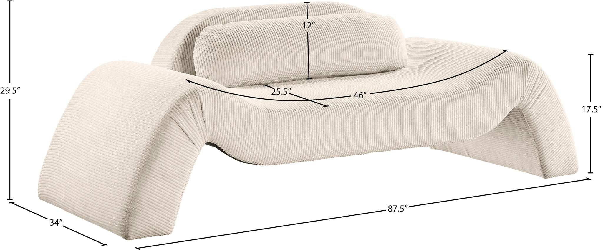 Austin - Corduroy Loveseat