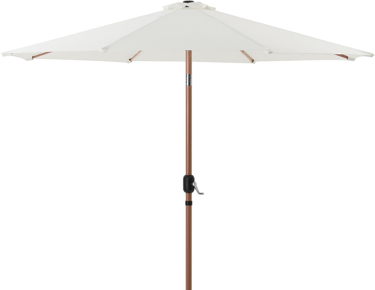 Fiji - Aluminum Patio Umbrella With Square Black And Teak Base