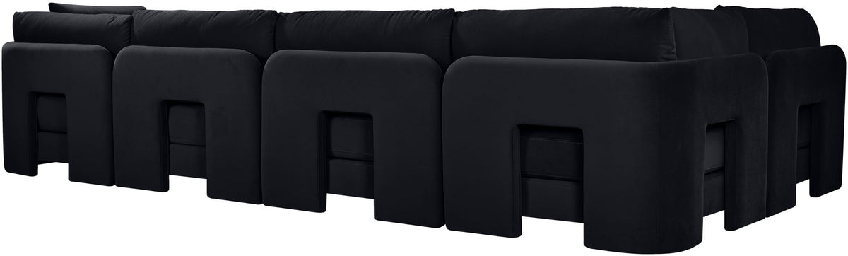 Hammond - Velvet Performance Fabric Upholstered 5 Piece L-Shaped Sectional