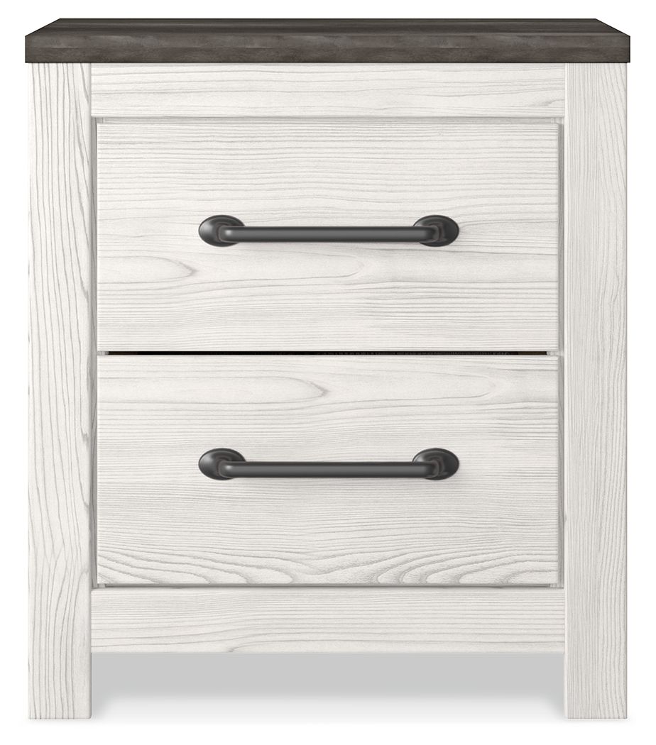 Gerridan - Two Drawer Night Stand - White / Gray