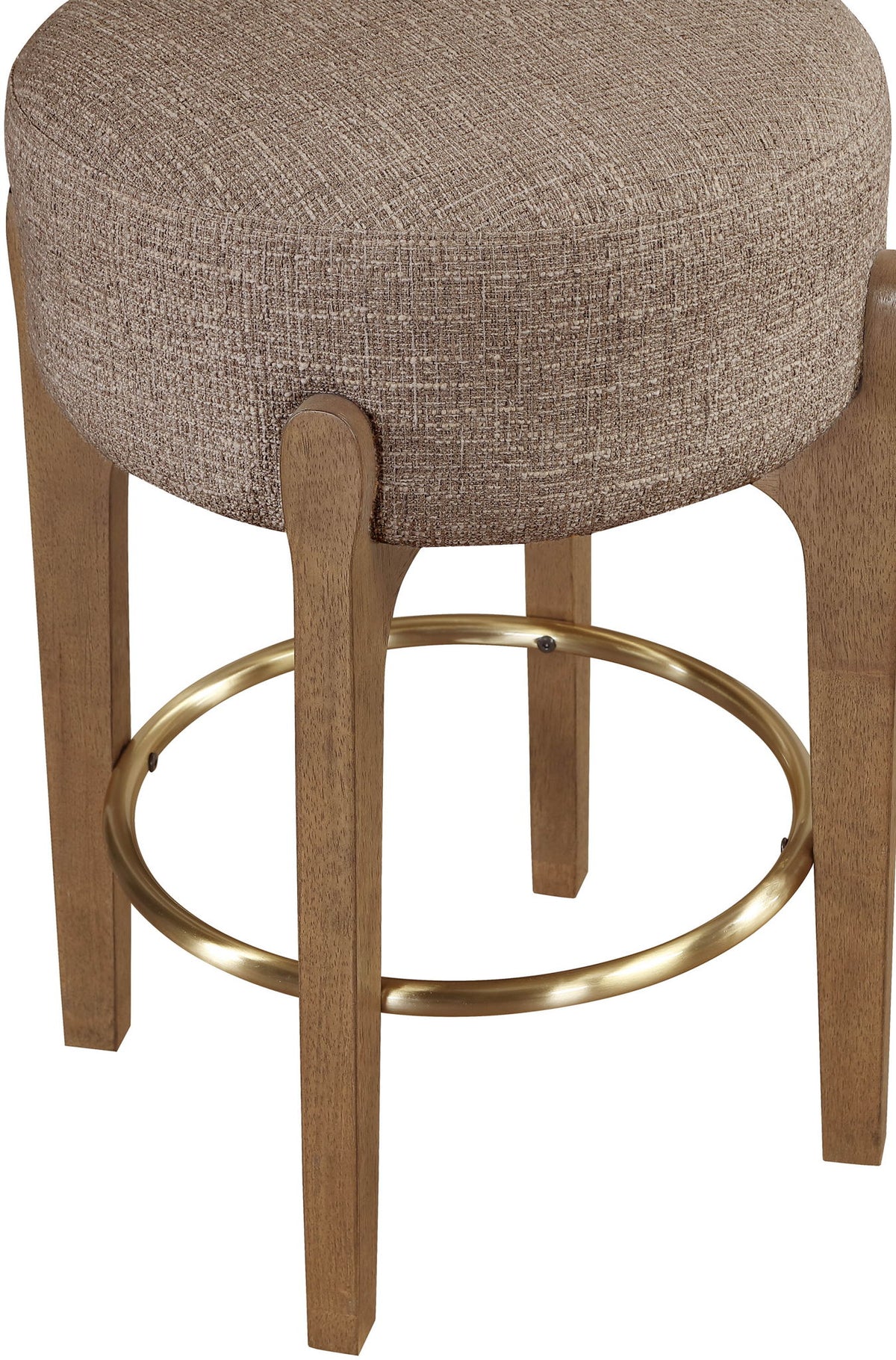 Torino - Backless Counter Stool With Brushed Brown Base (Set of 2)