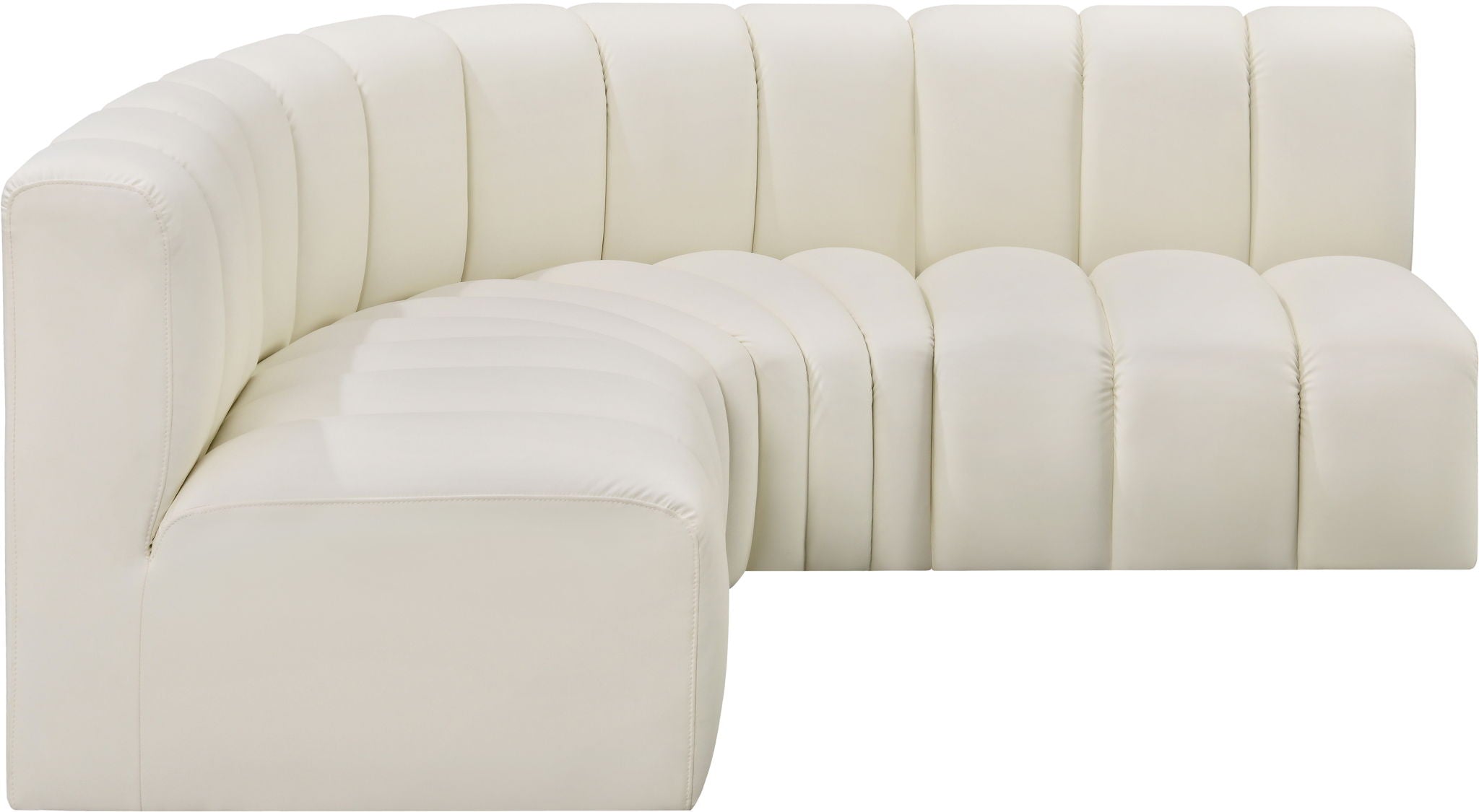 Arc - Faux Leather 4 Piece Corner Modular Sofa