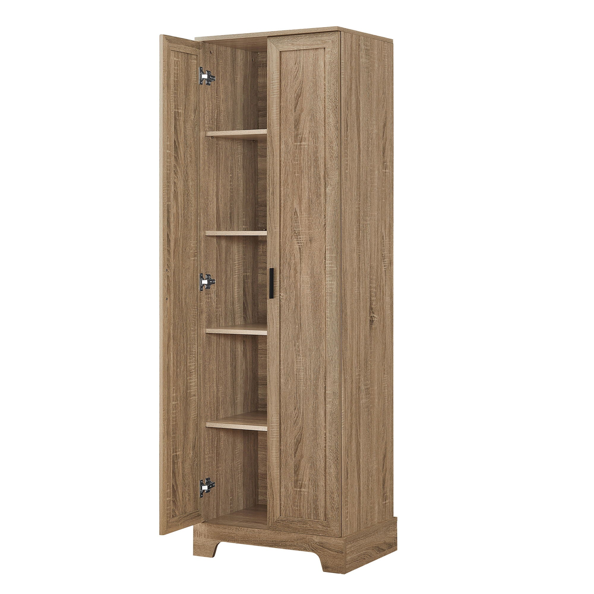 Storage Cabinet With Adjustable Shelves, 2 Doors, Rectangle Design For Bathroom