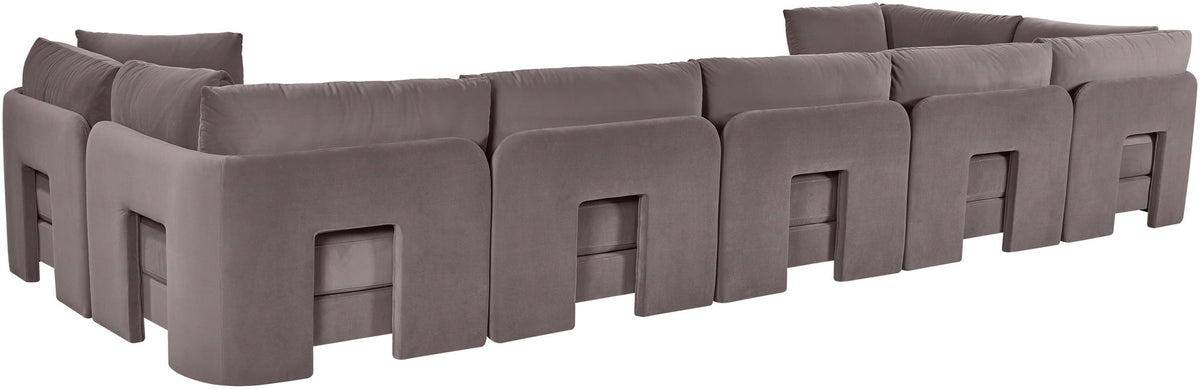 Hammond - Velvet Performance Fabric Upholstered 7 Piece U-Shaped Sectional