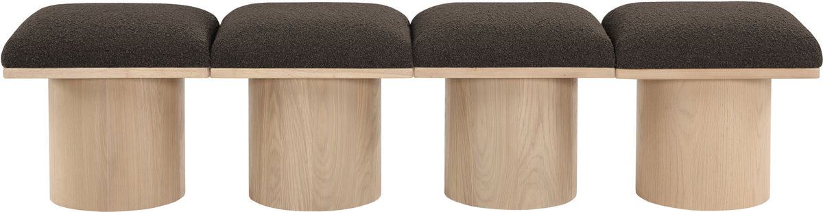 Pavilion - 4 Piece Modular Bench With Natural Base