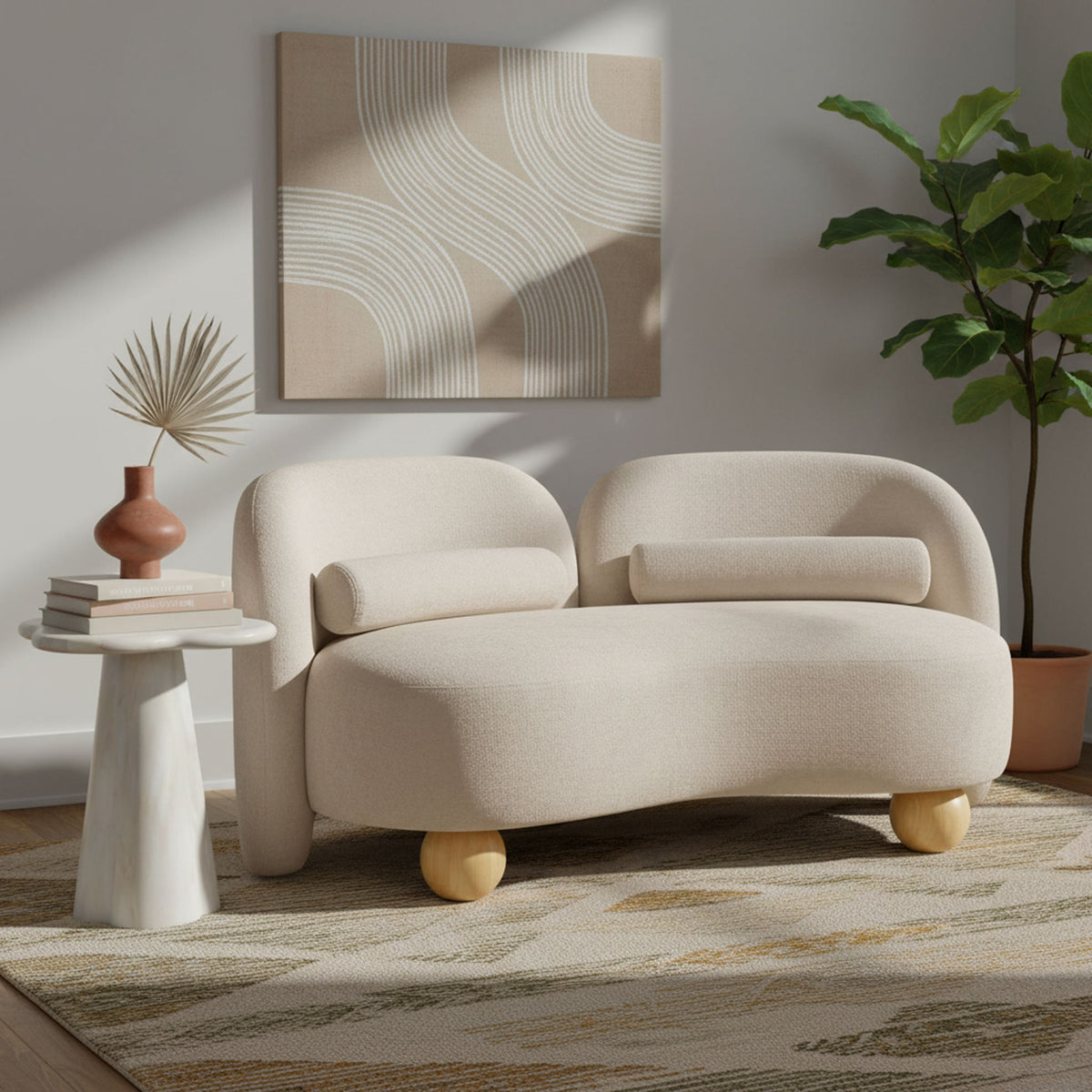 Daphne - Chenille Loveseat