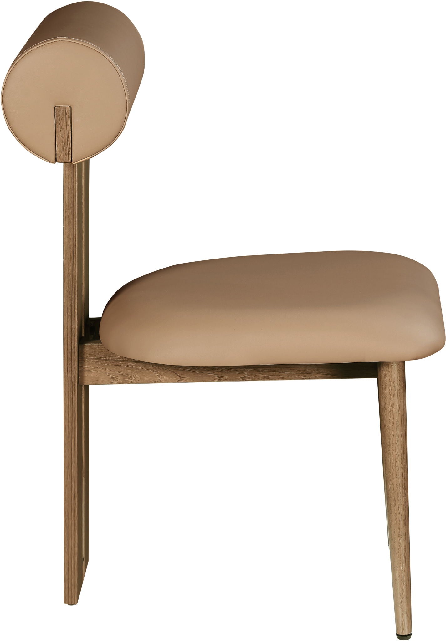 Dario - Faux Leather Dining Chair With Brown Frame (Set of 2)
