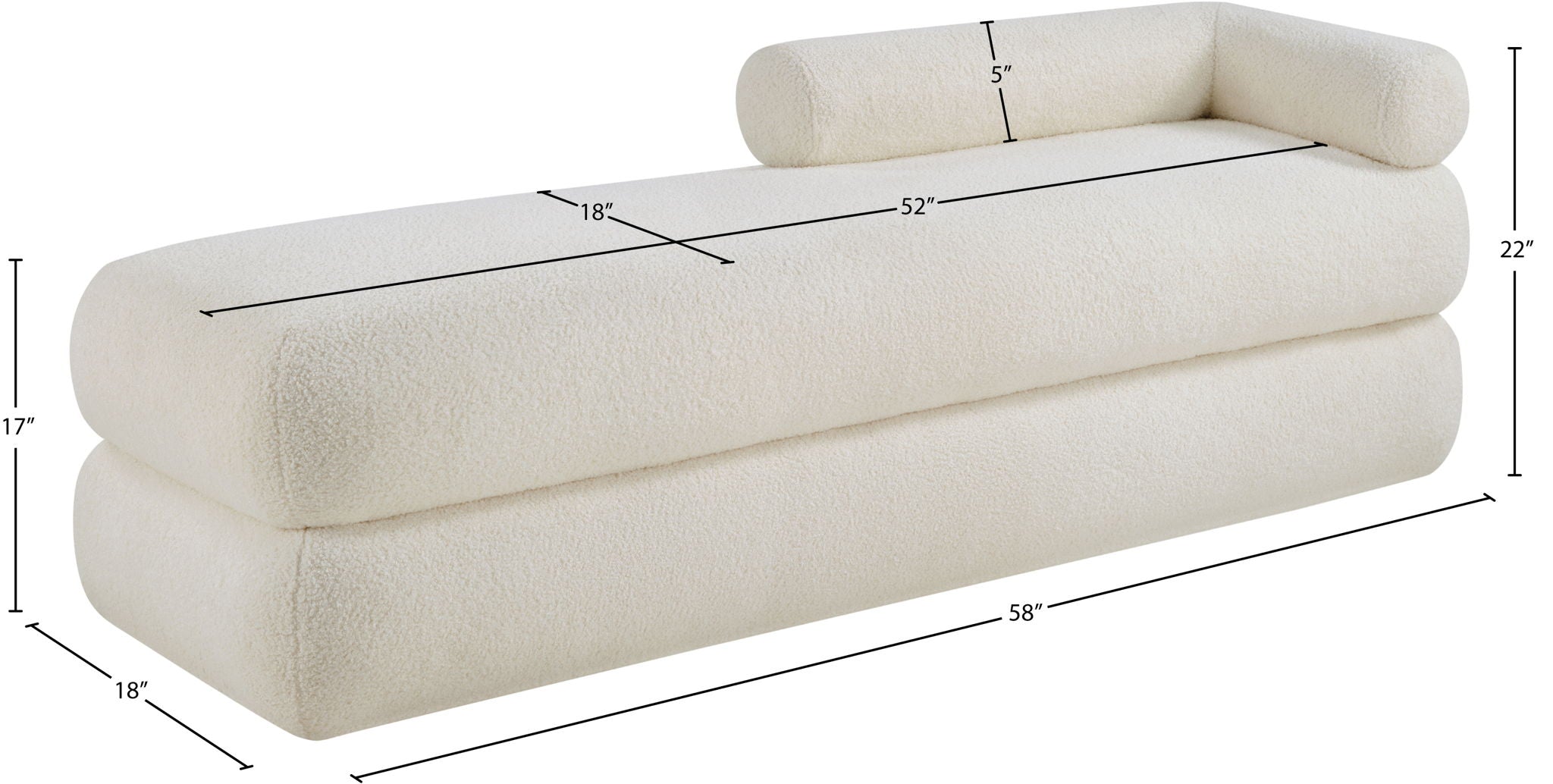 Kennedy - Teddy Fabric Bench