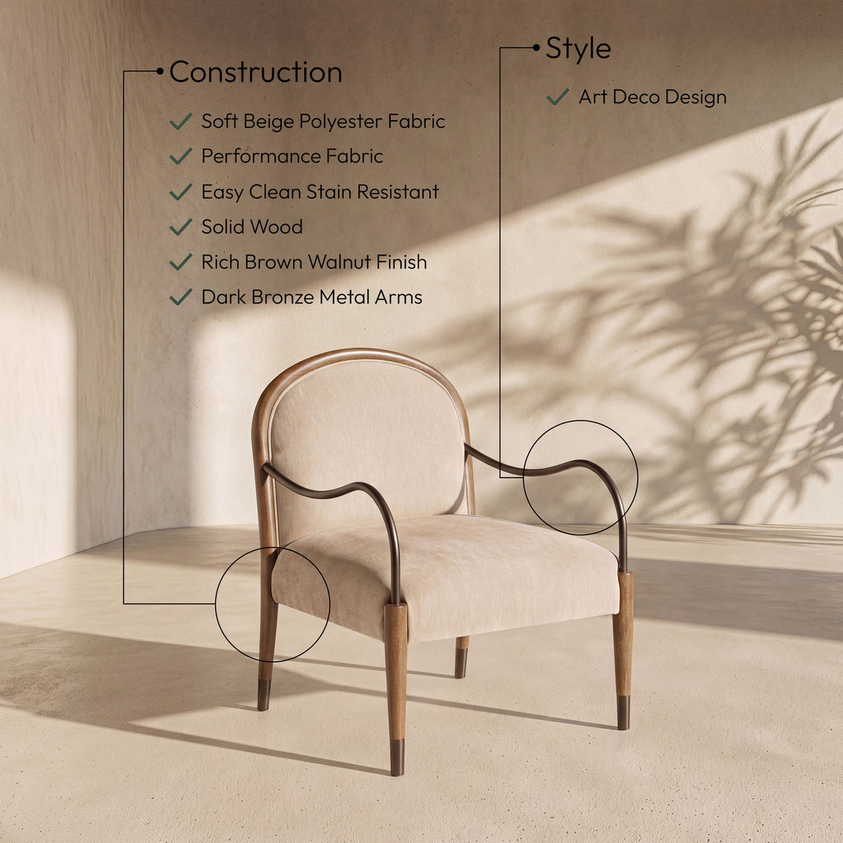 Cambria - Fabric Upholstered Accent Chair