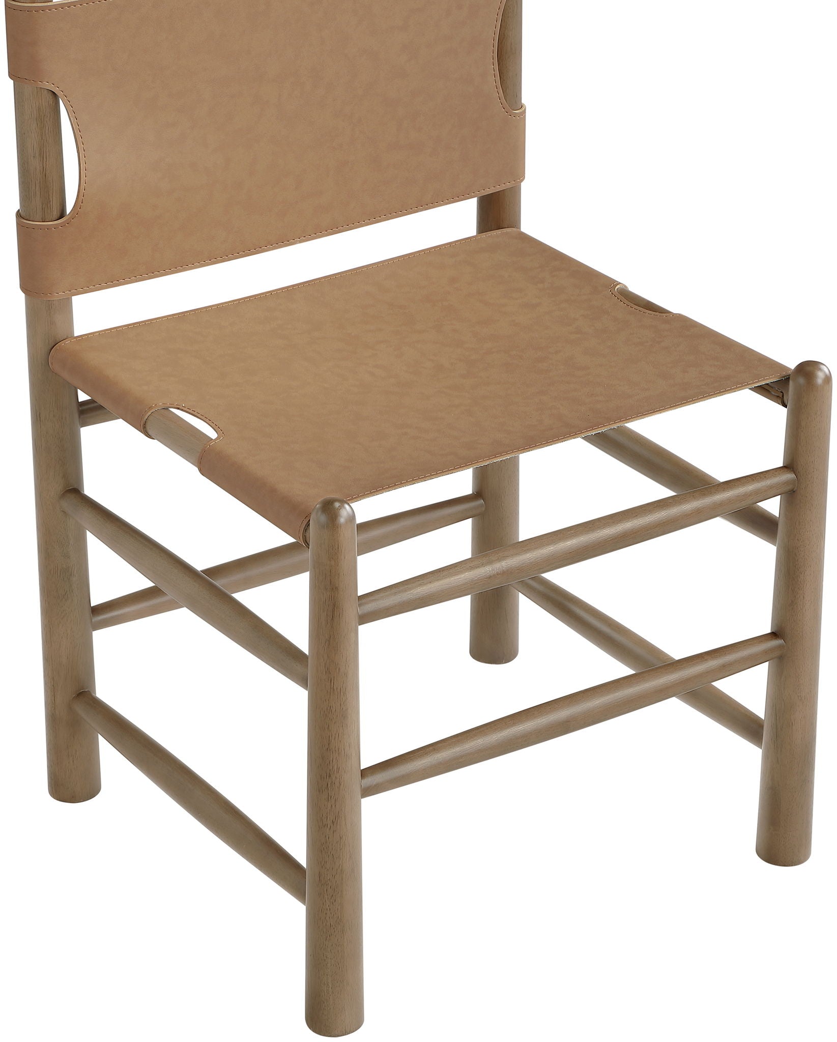 Santos - Vegan Leather Upholstered Dining Chair With Stained Brown Base (Set of 2)
