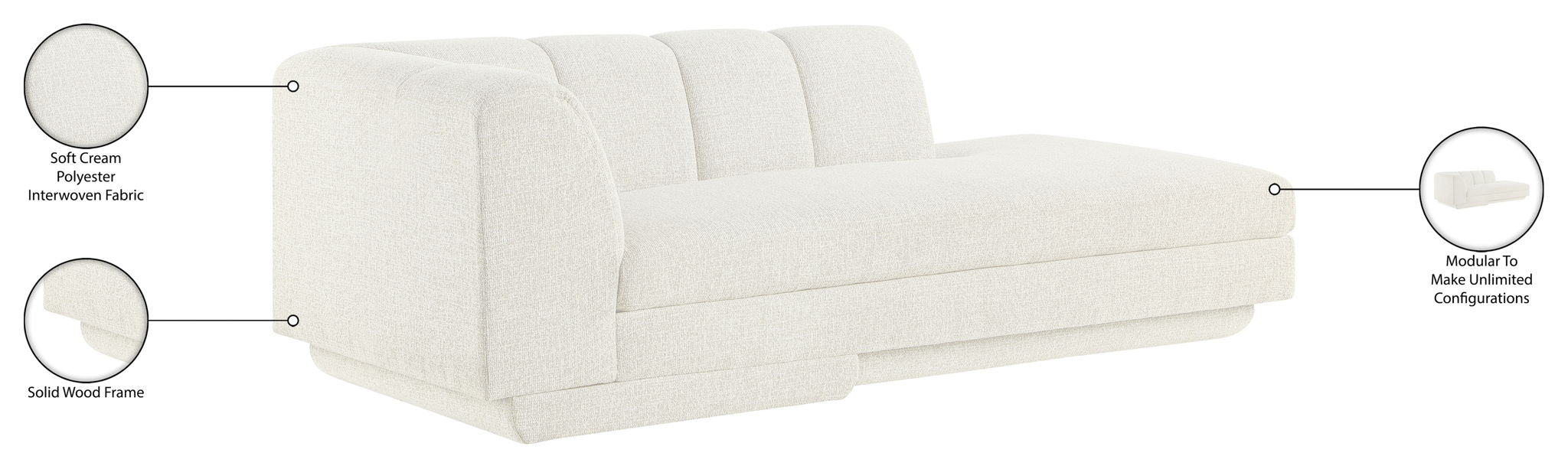 Modari - Fabric Upholstered Chaise