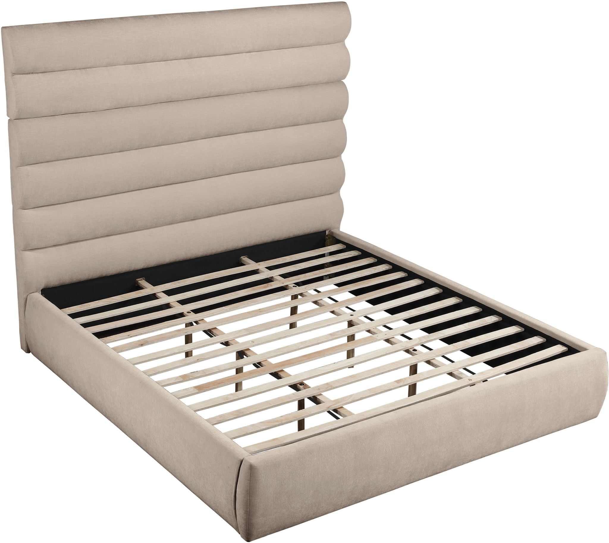 Adam - Chenille Fabric Bed With 70.5" Headboard