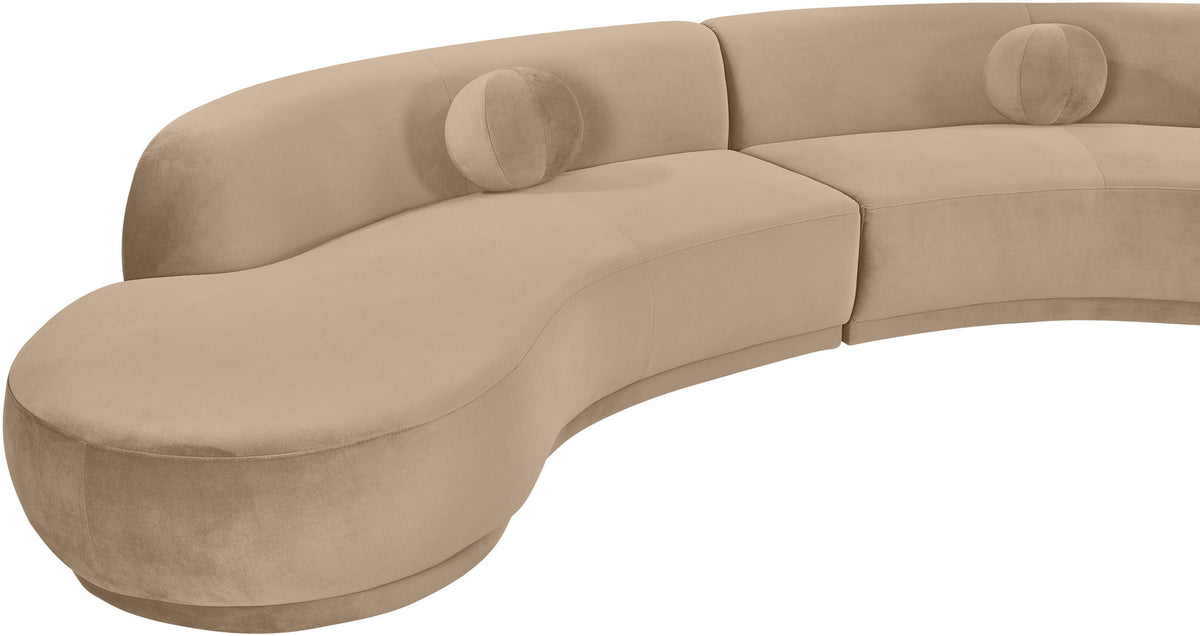 Avra - 177.5" Velvet Performance Fabric Upholstered Sectional