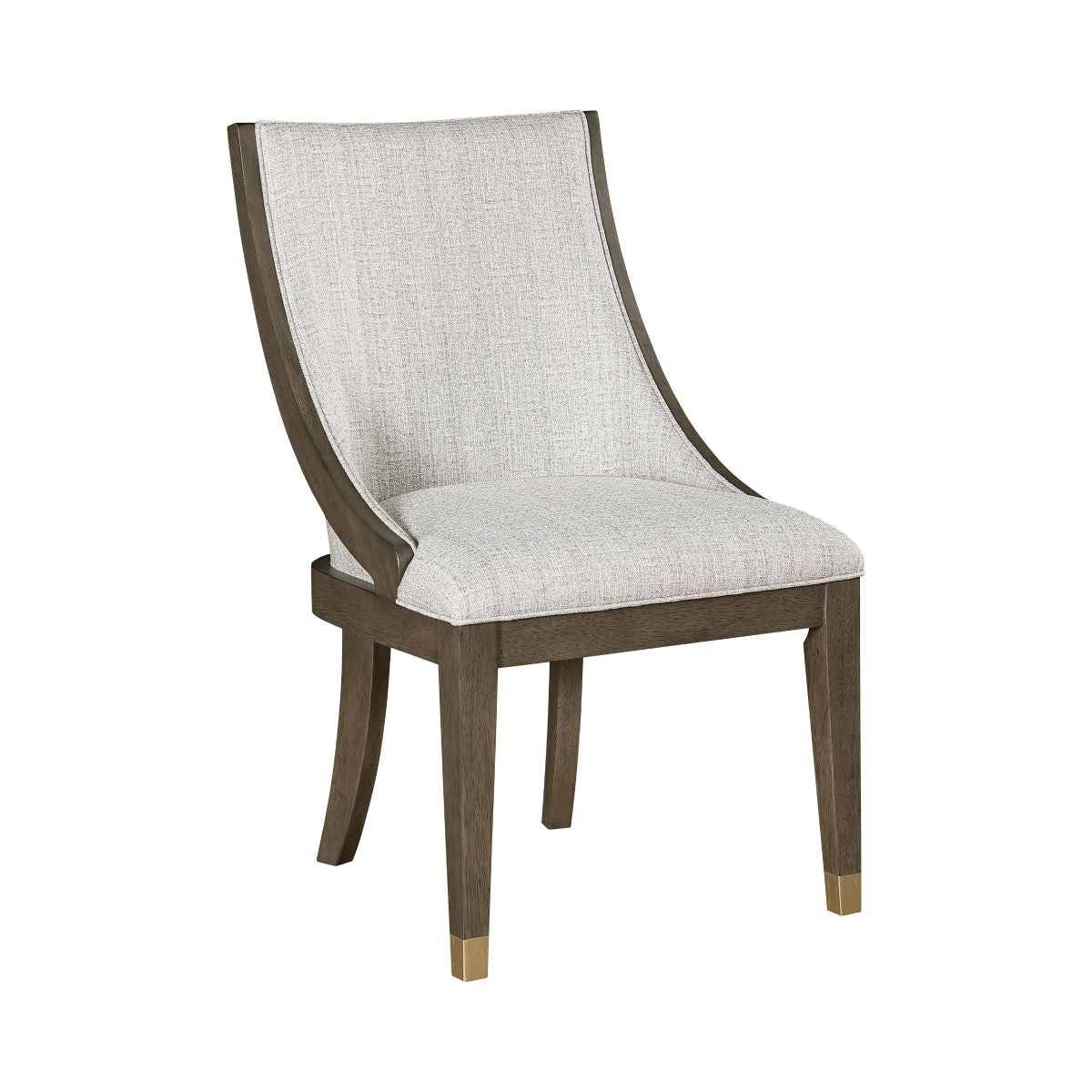 Griffin - 5 Piece Set (Table & 4 Arm Chairs) - Dark Brown / Pearl Silver