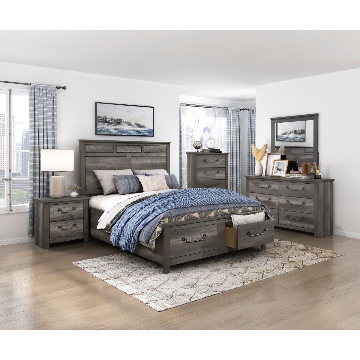 Lenior - Platform Bed With Storage Footboard