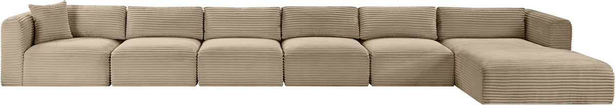 Shaggy - Fabric 6 Piece Modular Sectional With Chaise