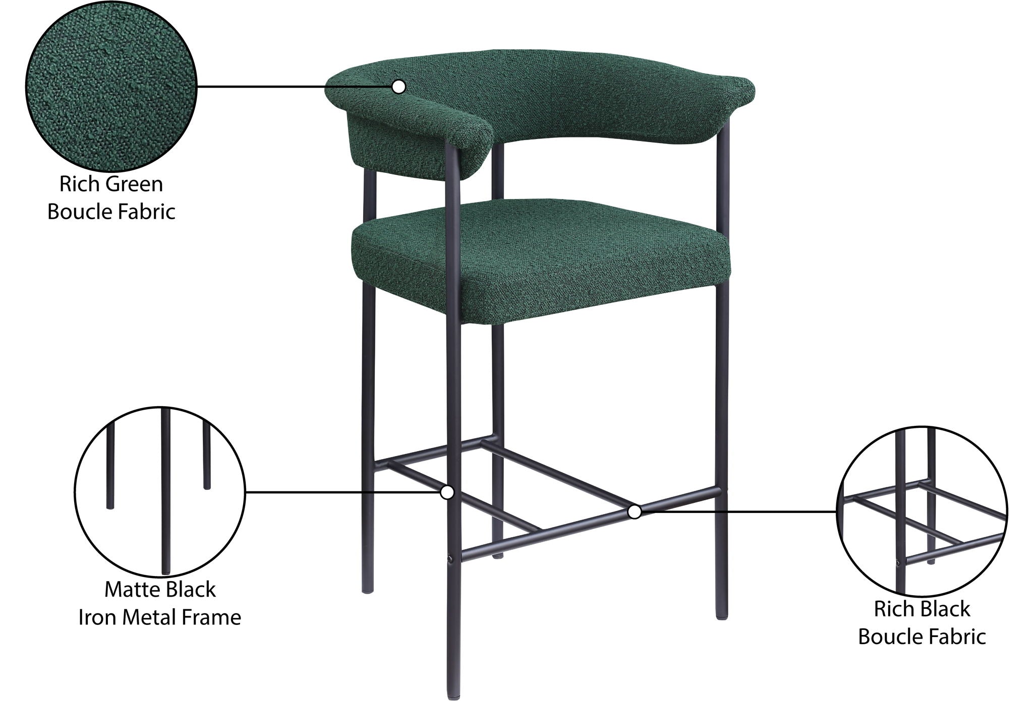 Malin - Boucle Counter Stool (Set of 2)