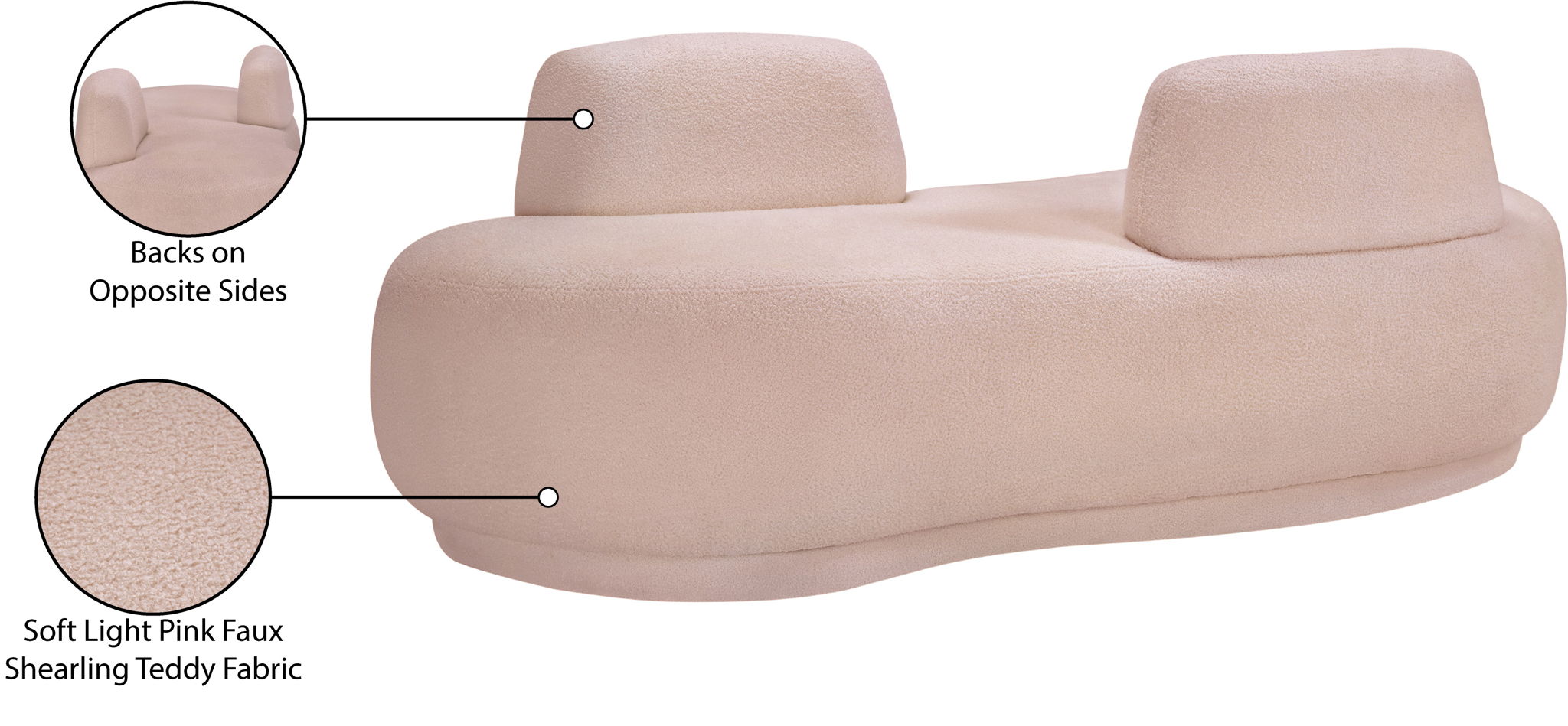 Argyle - Teddy Fabric Chaise / Loveseat