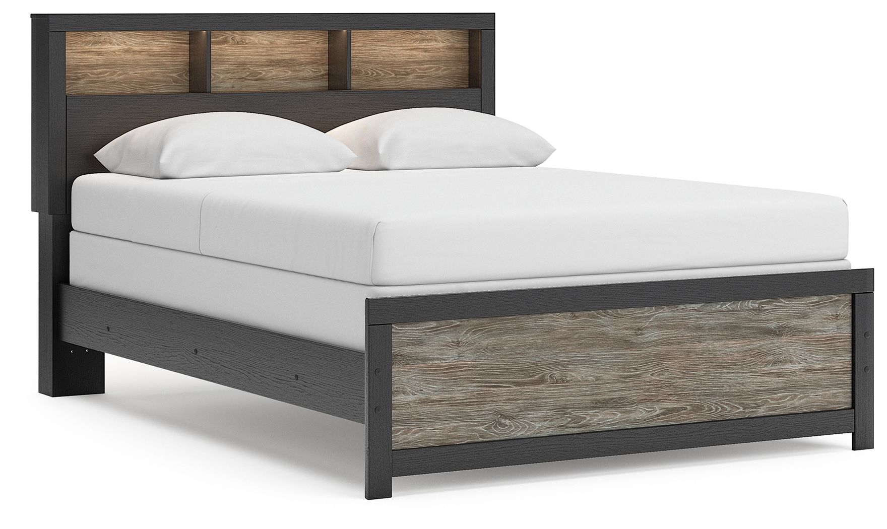 Broachmyn - Lighted Bookcase Panel Bed