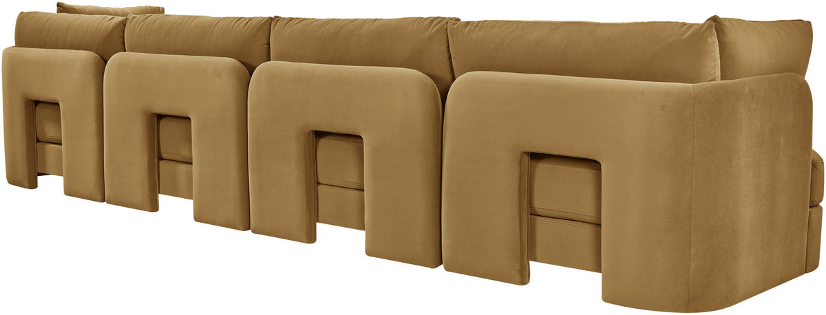Hammond - Velvet Performance Fabric Upholstered 4 Piece Sofa