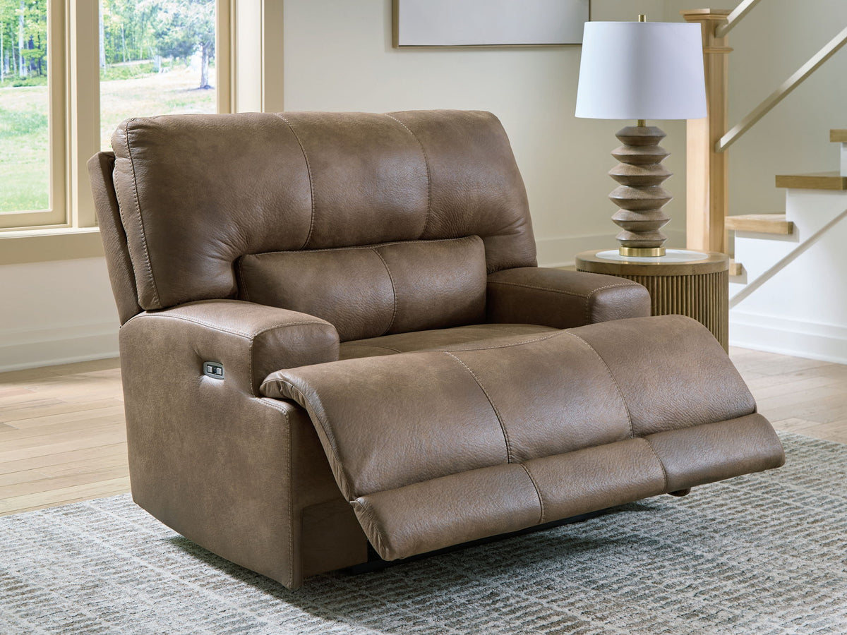 Beckley Place - Power Recliner With Adjustable Headrest - Earth