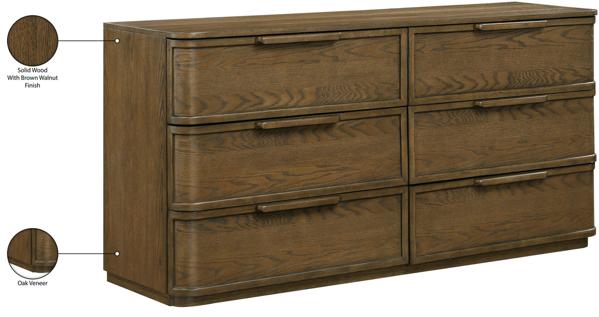 Tiberio - Oak Veneer And Solid Wood Dresser