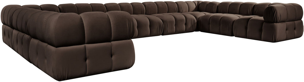 Orin - Velvet Performance Fabric Upholstered 9 Piece Sectional