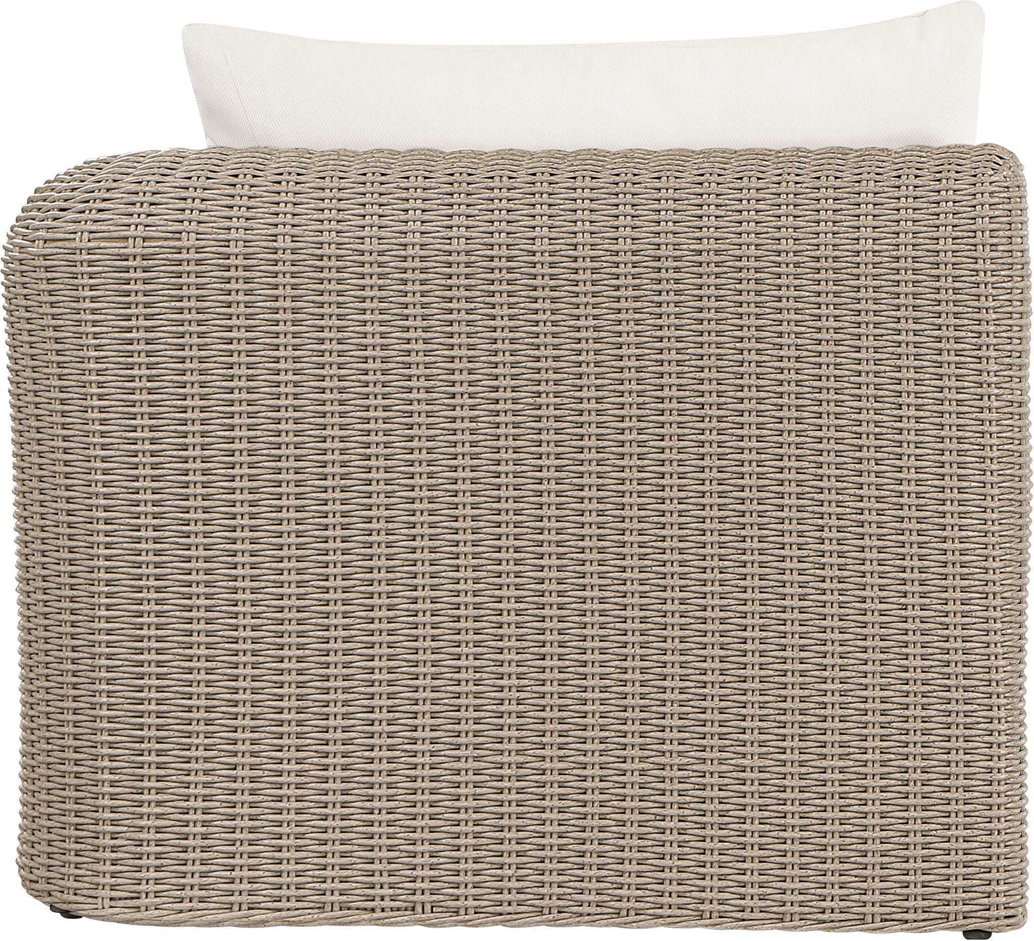 Seacrest - Olefin Water Resistant Fabric And Wicker Outdoor Patio Right Arm Chair