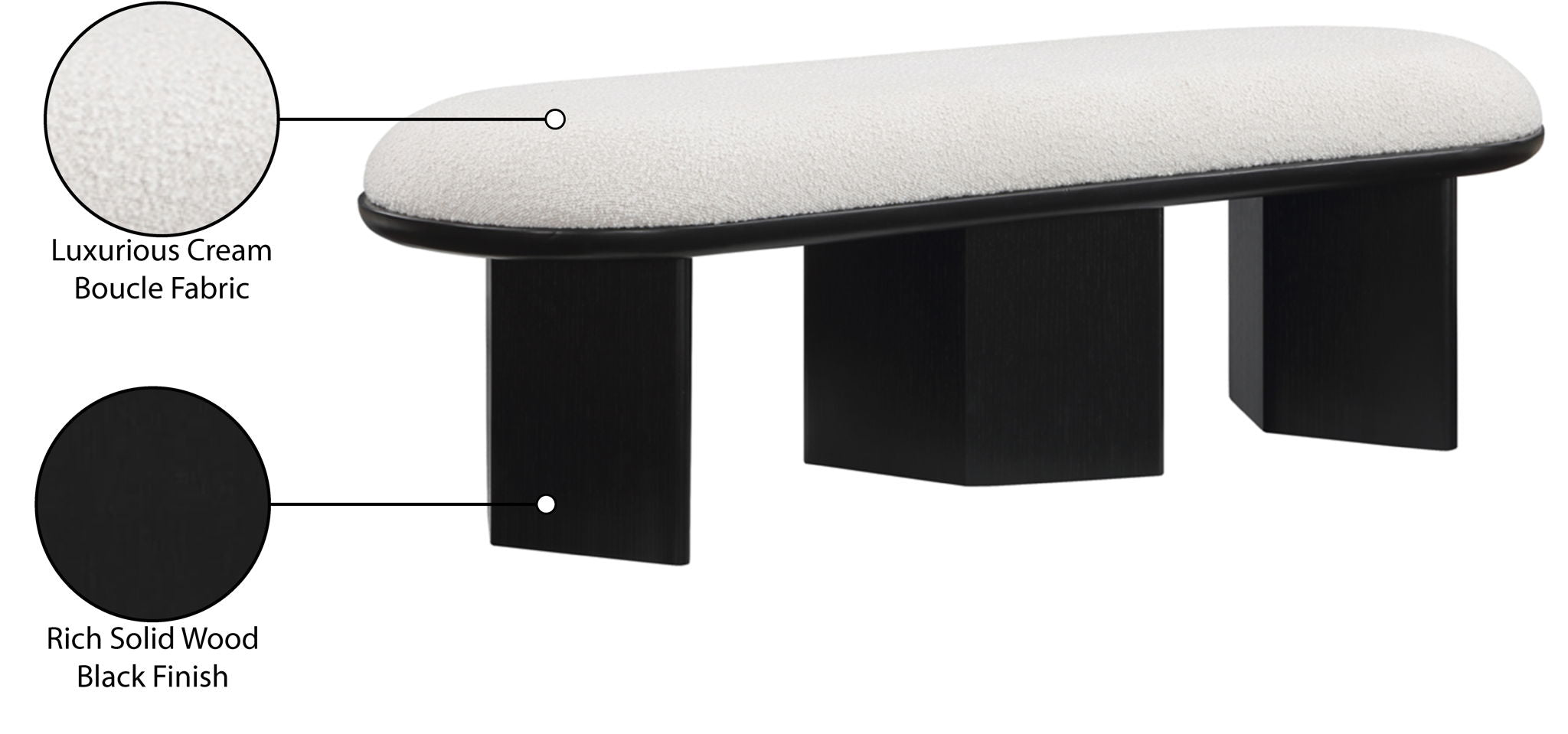 Wilshire - Bench With Black Base